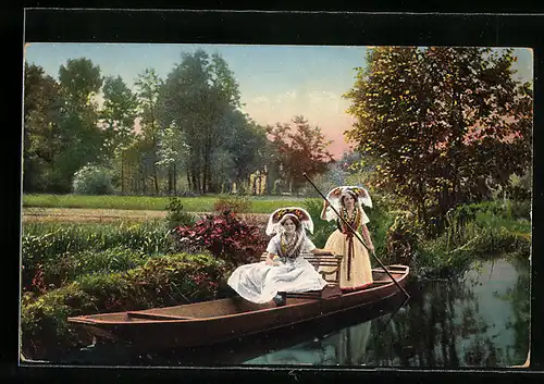 AK Damen in Spreewälder Tracht