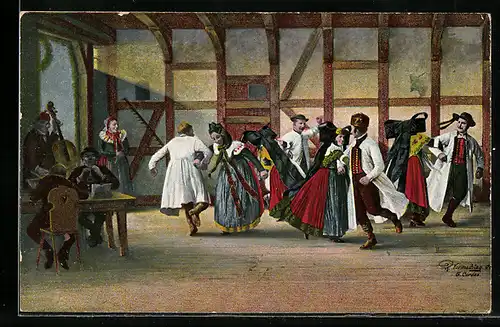 AK Tanz und Musik in Schaumburg-Lippischer Landestracht