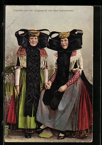 AK Zwei Damen in Landestracht Schaumburg-Lippe