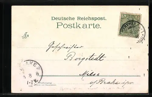 Lithographie Porta Westfalica, Dame in Tracht Schaumburg-Lippe, Spinnrad