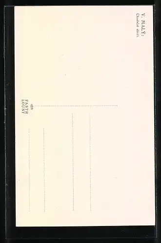 AK Junge Tschechin in bunter Tracht