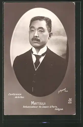 AK Portrait von Matsui, Japanischer Botschafter in Paris