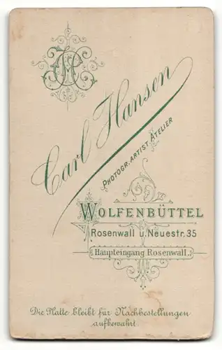 Fotografie C. Hansen, Wolfenbüttel, Portrait niedlicher blonder Bube im Jackett