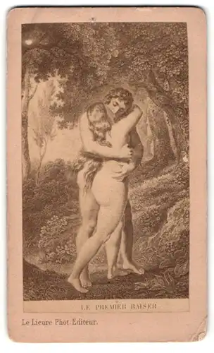 Fotografie H. Le Lieure, Turin, Le Premier Baiser, Adam und Eva
