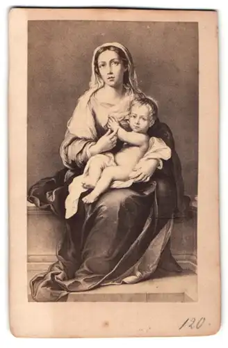 Fotografie Murillo, Nr. 120, Madonna mit dem Kinde
