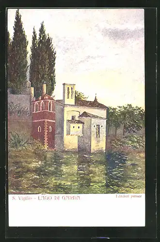 AK S. Vigilio, Largo di Garda, Landori pittore