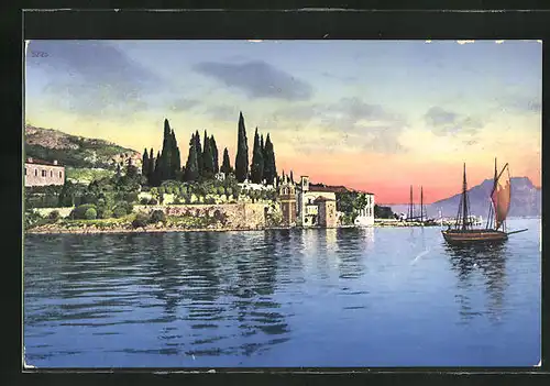 AK S. Vigilio, Panorama von Rocca di Garda, Lago di Garda