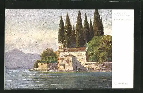 AK San Vigilio, Solitudine, Haus am Ufer des Gardasees
