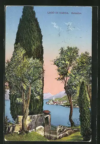 Künstler-AK Malcesine, Lago di Garda