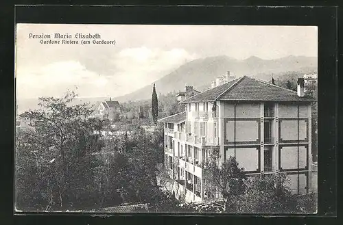 AK Gardone-Riviera, Blick auf die Hotel-Pension Maria Elisabeth