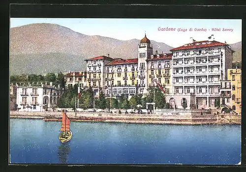 AK Gardone Riviera, Ansicht vom Hotel Savoy