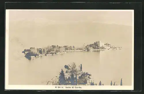 AK Isola di Garda, Panoramablick auf die Insel