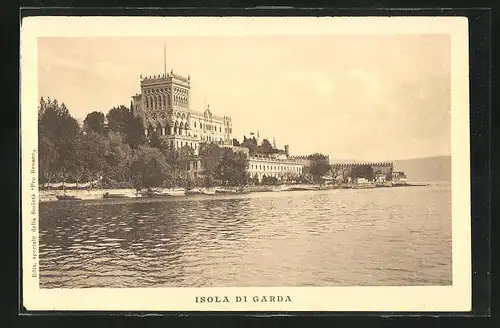 AK Isola di Garda, Panoramablick auf das Ufer