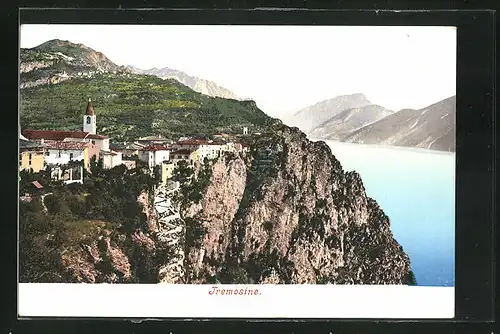 AK Tremosine, Panoramablick auf den Ort