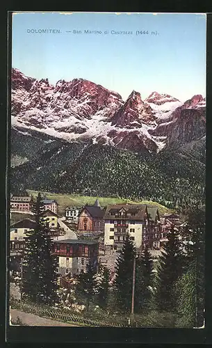 AK San Martino di Castrozza, Ortschaft mit Dolomiten