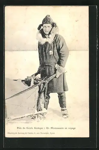 AK Près du Cercle Arctique, Un Missionaire en voyage, Missionar am Polarkreis