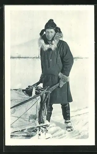 AK Missionaire en voyage chez les Esquimaux de l`Océan Arctique, Missionar am Polarkreis
