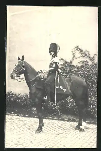 AK Belgique, Fête Militaire du Centenaire, Officier des Guides, Uniform von 1843