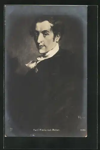 Künstler-AK Portrait des Komponisten Karl Maria von Weber