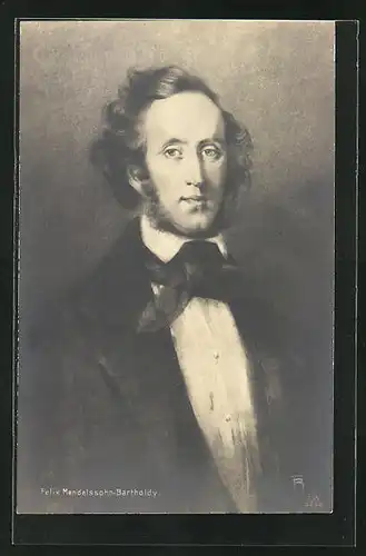AK Porträt vom Musiker Felix Mendelssohn-Bartholdy