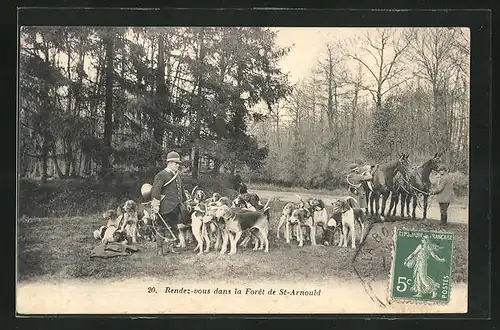 AK Rendezvous dans la Foret de St-Arnould, Jagd