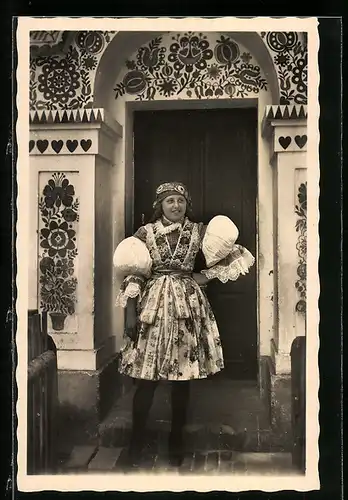 Foto-AK Moracske kroje - Uherské Hradiste, Staré Mesto, Festtracht