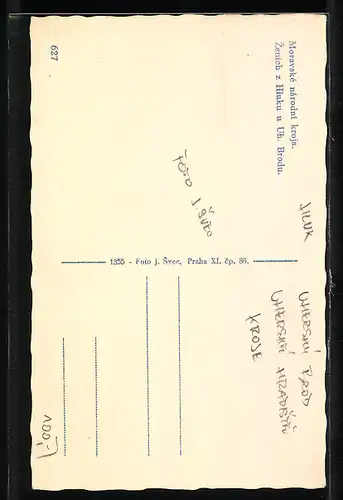 AK Moravské kroie - Zenich z Hluku u Uh. Ostrohu