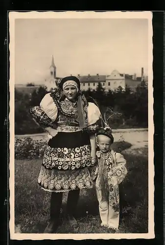 AK Moravske narodni kroje, Svatoborice u Kyjova, tschechische Tracht