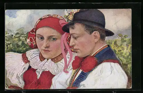 Künstler-AK Kroje z Vlcnova