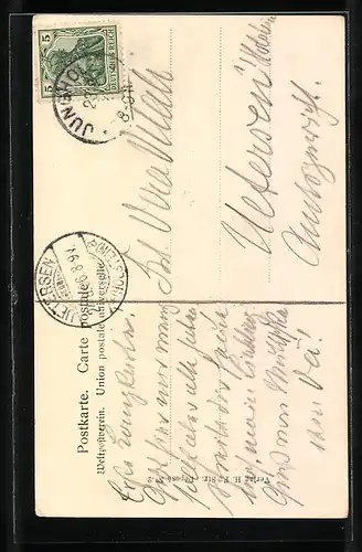 AK Costumes alsaciens, elsässer Paar in Trachten