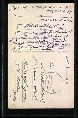 AK Junge Elsässerin am Spinnrad