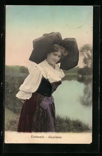 AK Elsässerin in Tracht