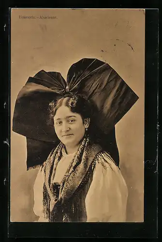AK Elsässerin in Tracht