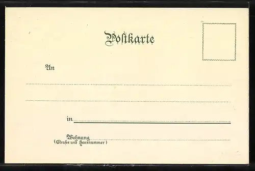 Lithographie Tanzendes Paar in bayerischer Tracht