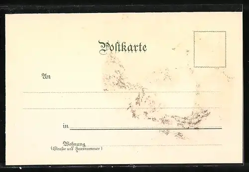 Lithographie Schweiz, Frau in schöner Tracht winkt zum Abschied