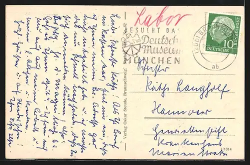 AK Braunschweig, Altstadtmarkt mit Strassenbahn