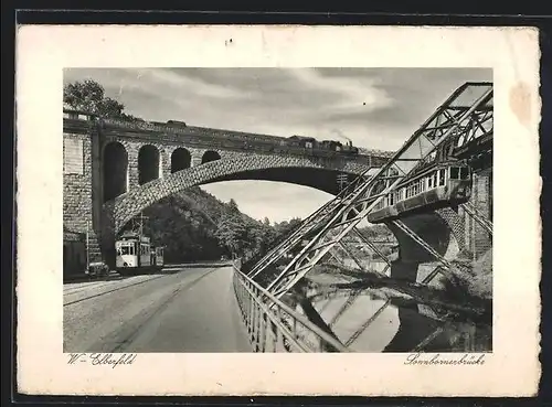 AK W.-Elberfeld, Sonnbornerbrücke, Strassenbahn