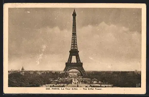 AK Paris, La Tour Eiffel, Eiffelturm