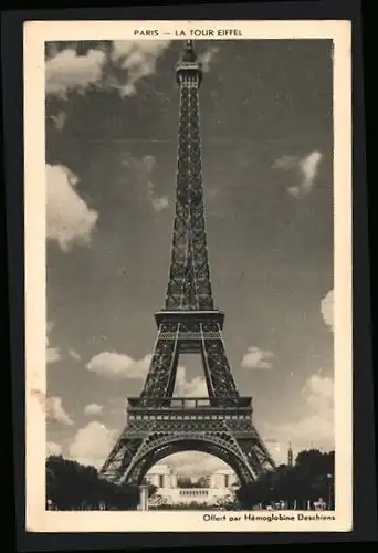 AK Paris, La Tour Eiffel, Blick zum Eiffelturm