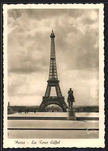 AK Paris, La Tour Eiffel, Eiffelturm, Panorama