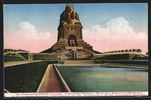 AK Leipzig, Blick zum Völkerschlachtdenkmal