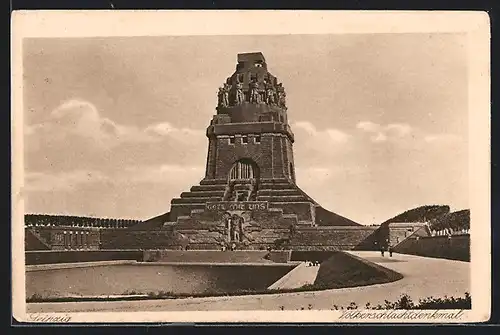 AK Leipzig, Blick zum Völkerschlachtdenkmal