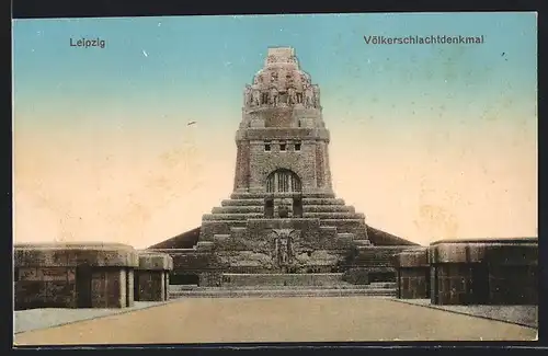 AK Leipzig, Blick zum Völkerschlachtdenkmal