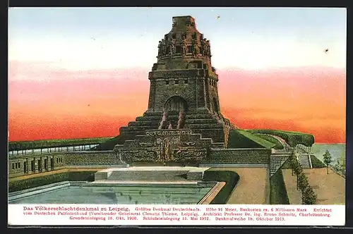 AK Leipzig, Völkerschlachtdenkmal, Grösstes Denkmal Deutschlands