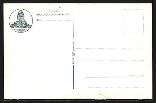 AK Leipzig, Völkerschlachtdenkmal, Grösstes Denkmal Deutschlands
