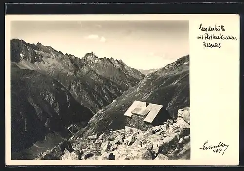 Foto-AK Hans Hruschka Nr. 467: Kasslerhütte im Zillertal