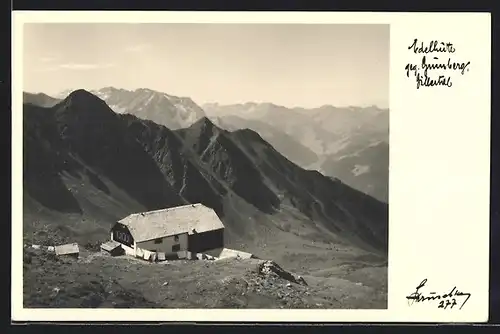 Foto-AK Hans Hruschka Nr. 277: Edelhütte im Zillertal