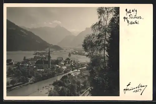 Foto-AK Hans Hruschka Nr.1327: Zell am Ziller, Ortsansicht gegen Tristner