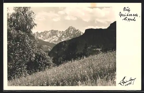 Foto-AK Hans Hruschka Nr. 1495: Hippach, Auf Greidereck