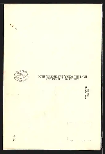 Foto-AK Hans Hruschka Nr. 9: Mayrhofen, Ortsansicht mit Grünberg, Zillertal